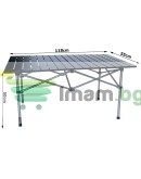 Сгъваема рибарска маса за балкони, къмпинг и тераси 118 x 55 см